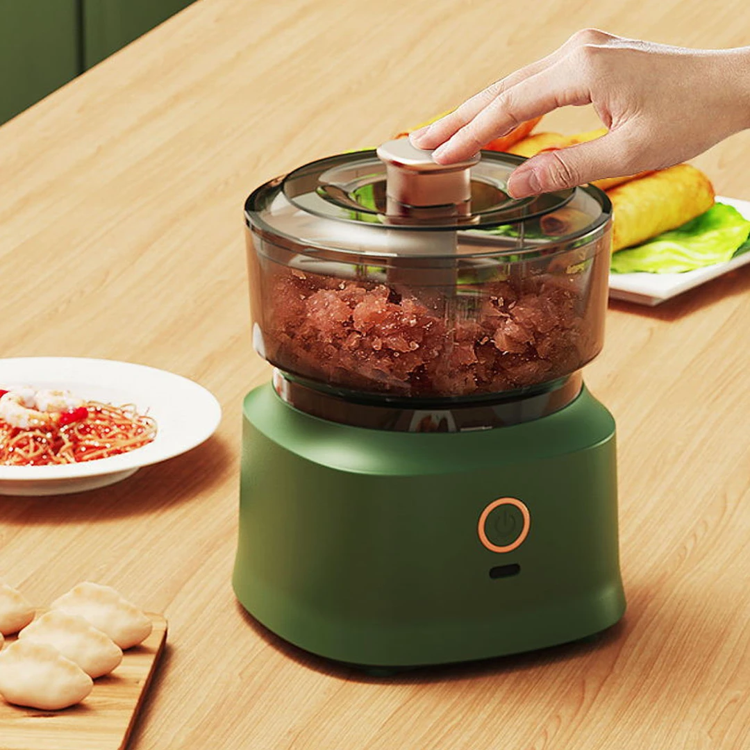 Baby Food Mill - เครื่องบดเนื้อขนาดเล็กเครื่องบดกระเทียมไฟฟ้าอเนกประสงค์ในครัวไร้สายเครื่องทำลายอาหารเครื่องทำอาหารเสริมสำหรับเด็กขนาด350มล.