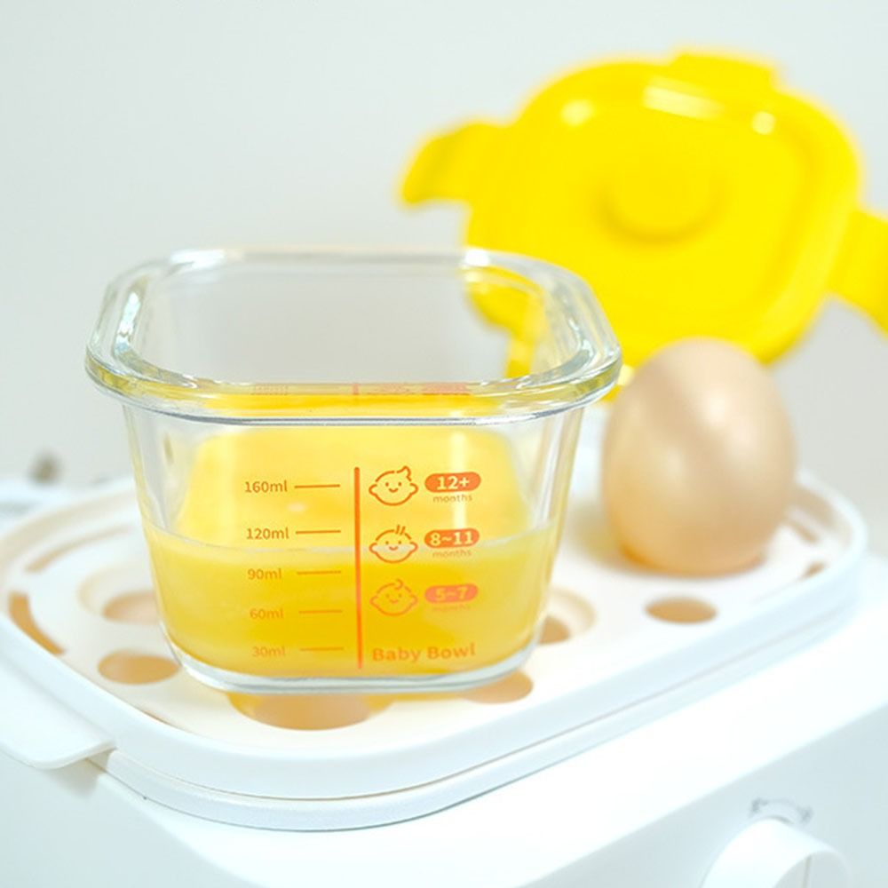 Baby Food Glass - กล่องเก็บอาหารขนาดเล็ก 170 มล. ถ้วยแก้วสำหรับอาหารเด็กแช่แข็ง ปลอดภัยสำหรับไมโครเวฟ โถเก็บอาหารสำหรับเด็กเล็ก