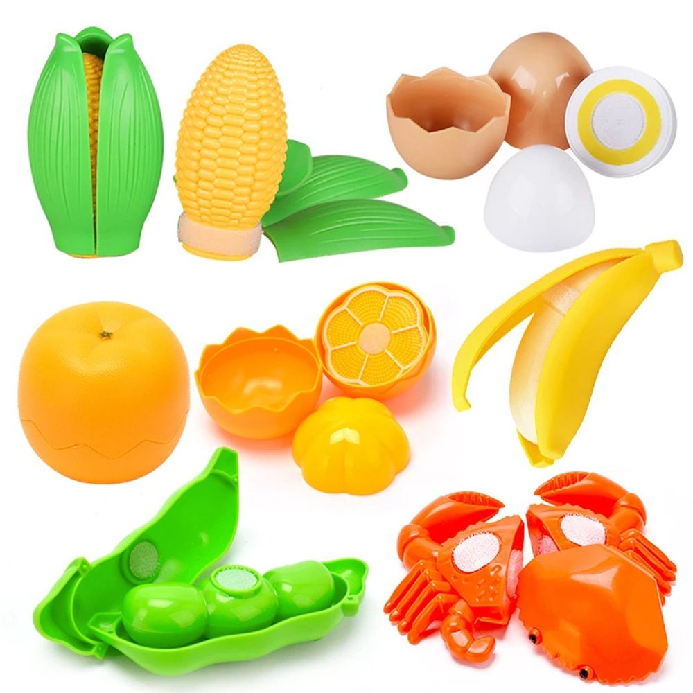 Baby Food Cooking Set - ของเล่นจำลองการตัดผักผลไม้ในครัวของเล่นเสริมพัฒนาการของเล่นเพื่อการศึกษาของขวัญสำหรับเด็ก
