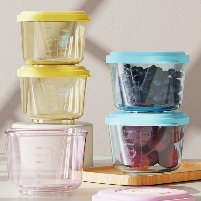 Baby Food Glass - ภาชนะเก็บอาหารเด็ก 6 ชิ้น - วัสดุ PP