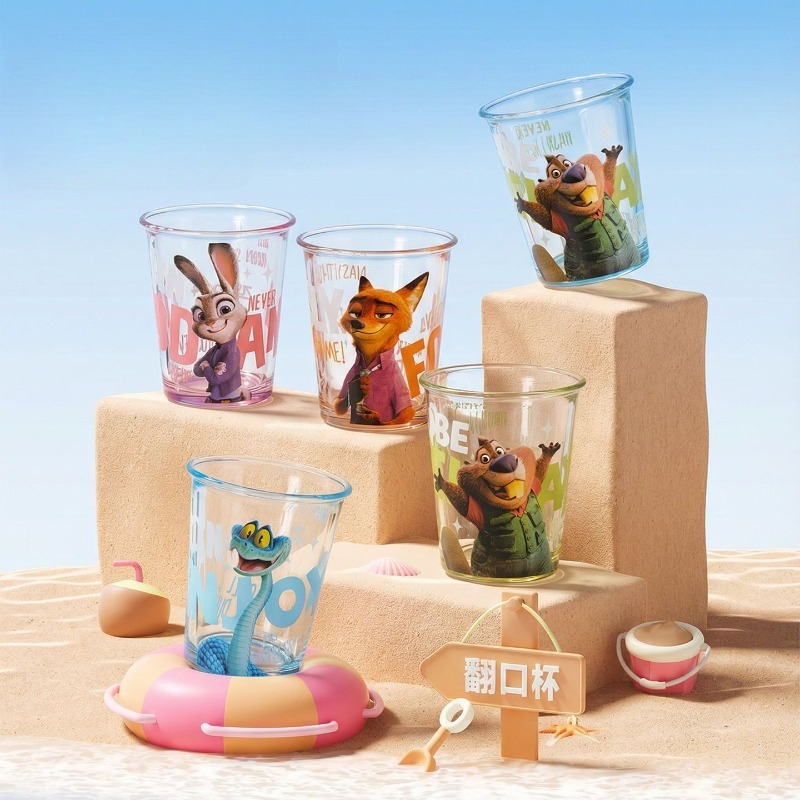 Baby Food Glass - แก้วน้ำลายการ์ตูนซูโทเปีย 2 ใหม่ จูดี้ นิค แกรี่