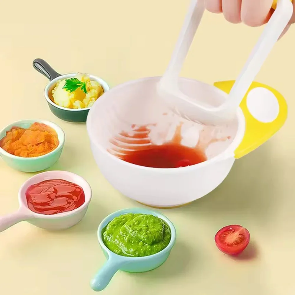 Baby Food Mill - ชุดชามบดอาหาร 2 ใบ พร้อมที่บดอาหารแบบพกพา สำหรับทำอาหารเด็ก