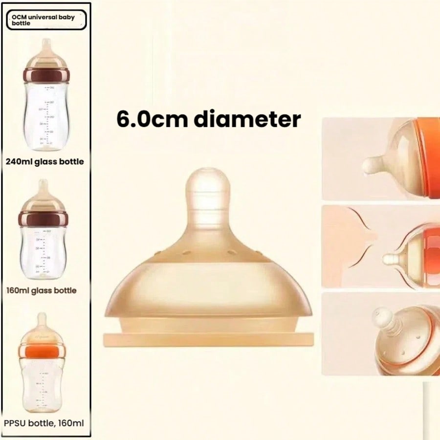 จุกนมขวดนมคอกว้าง 1 ชิ้นพร้อมก - Baby Food Glass บทวิจารณ์และราคา