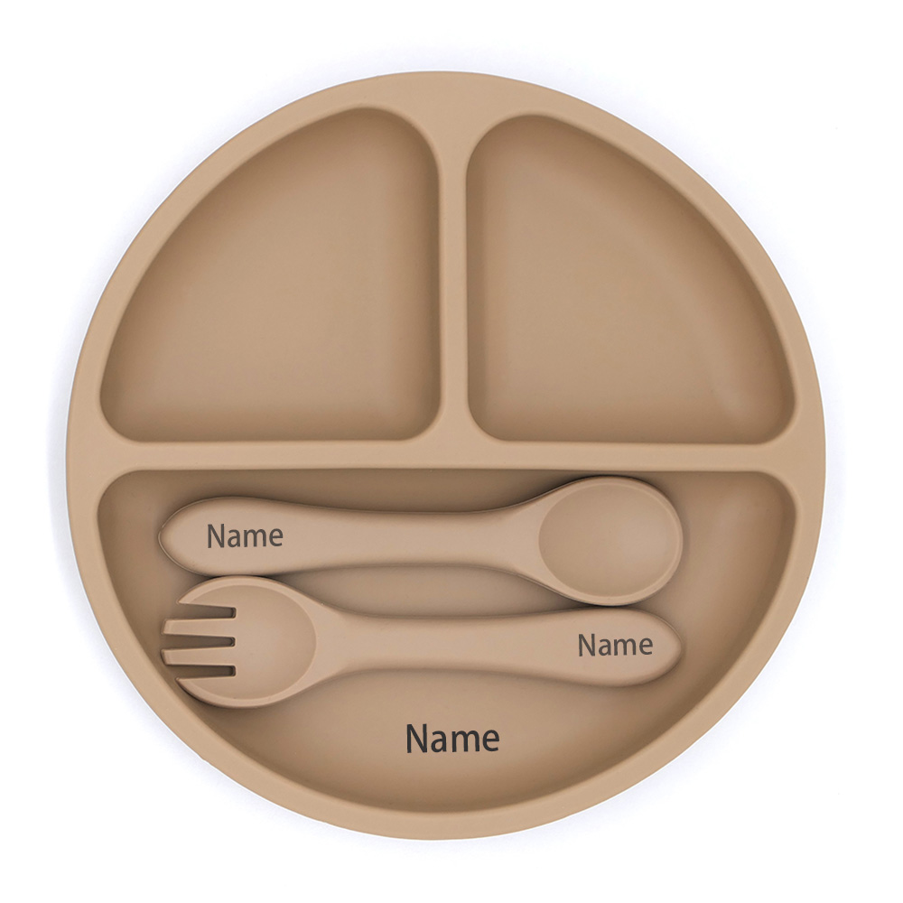 ชุดอาหารเด็กซิลิโคนพิมพ์ลายชื่ - Baby Food Utensil บทวิจารณ์และราคา