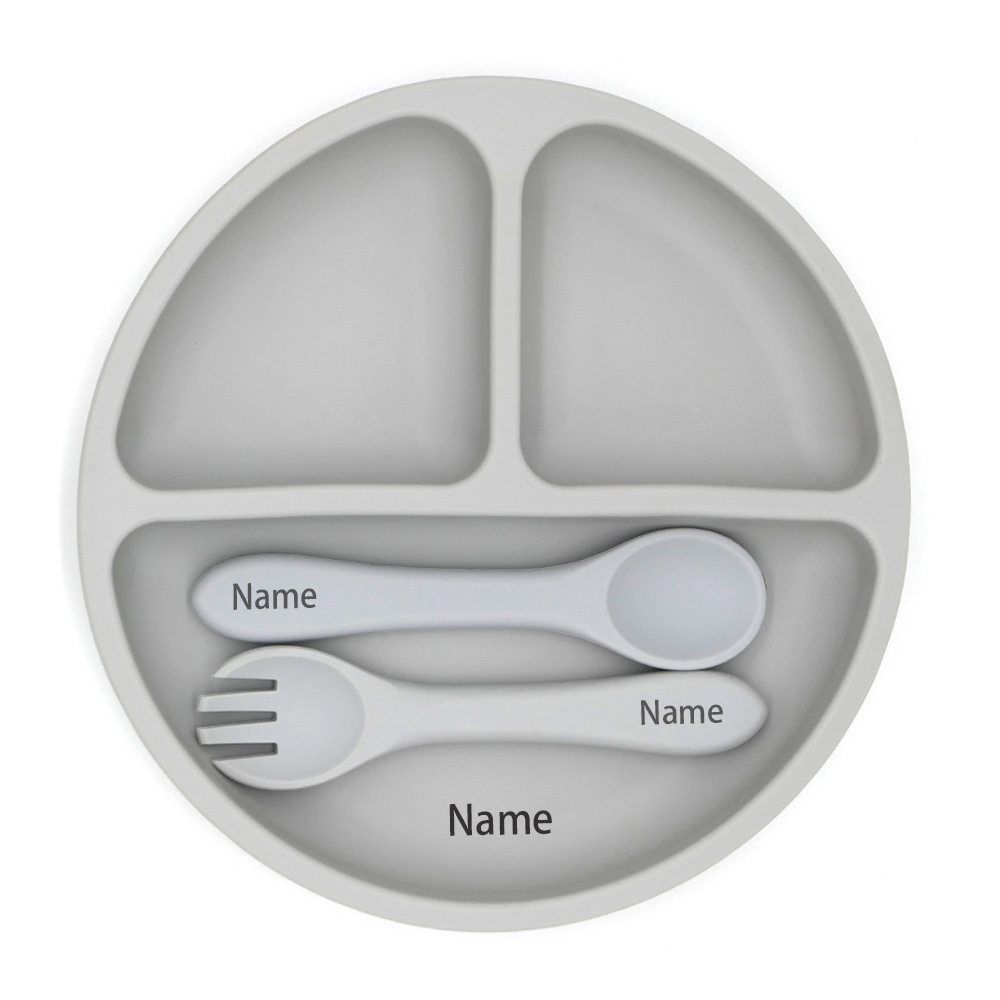 ชุดอาหารเด็กซิลิโคนพิมพ์ลายชื่ - Baby Food Utensil บทวิจารณ์และราคา