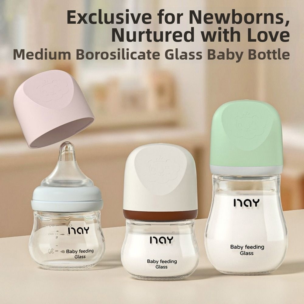 ขวดนมแก้วป้องกันท้องอืดป้องกัน - Baby Food Glass บทวิจารณ์และราคา