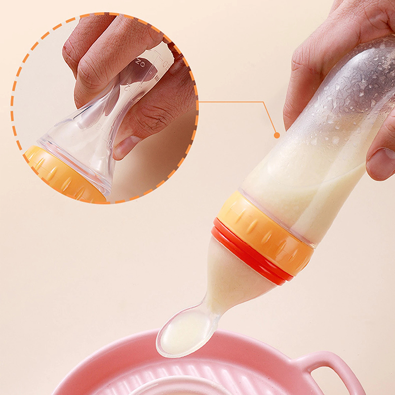 บีบขวดนมซิลิโคนทารกแรกเกิดการฝ - Baby Food Utensil บทวิจารณ์และราคา
