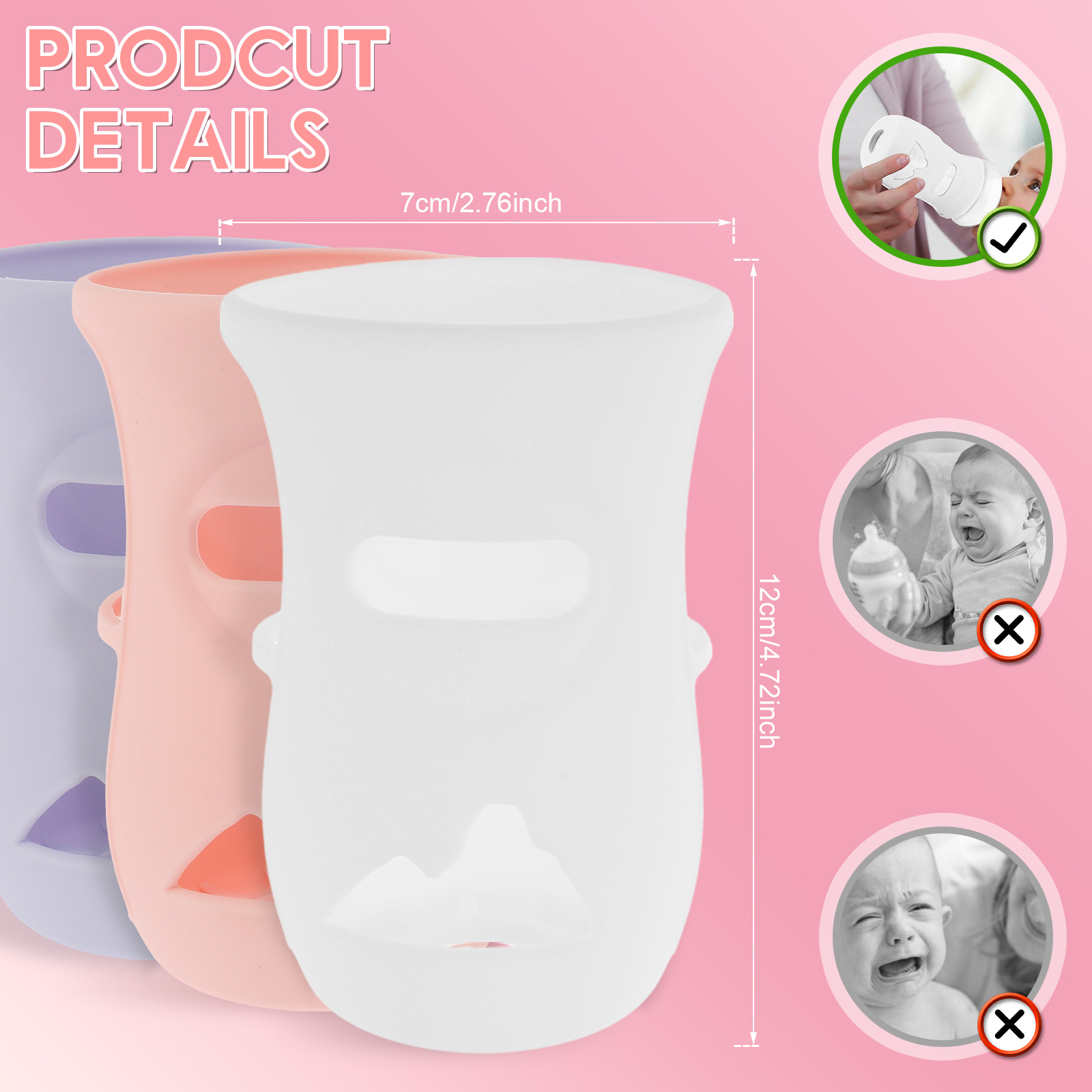 แขนซิลิโคนซิลิโคนเด็กขวดแก้วฉน - Baby Food Glass บทวิจารณ์และราคา