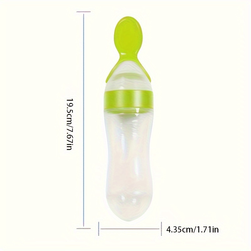 ขวดนมซิลิโคนพร้อมช้อนสำหรับเด็ - Baby Food Utensil บทวิจารณ์และราคา