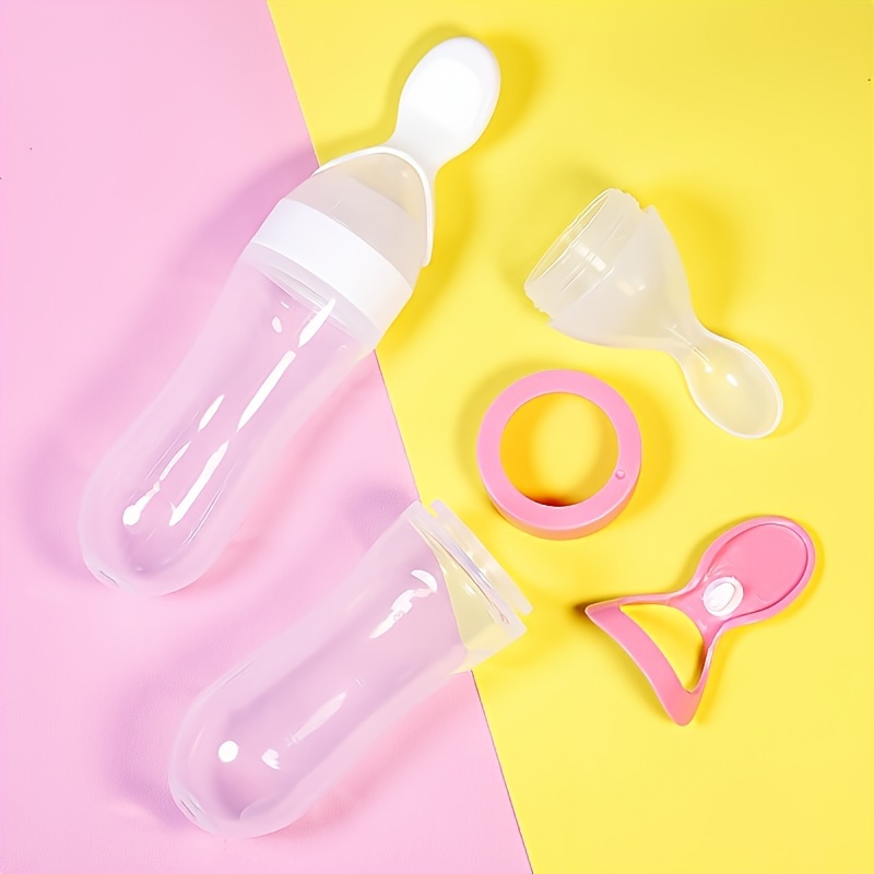 ขวดนมซิลิโคนพร้อมช้อนสำหรับเด็ - Baby Food Utensil บทวิจารณ์และราคา