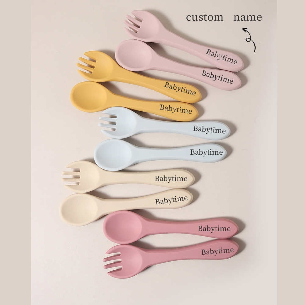 ชื่อสินค้าแบบกำหนดเอง ชุดช้อนแ - Baby Food Utensil บทวิจารณ์และราคา