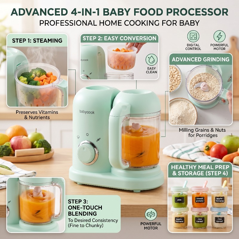 เครื่องบดอาหารเด็กอเนกประสงค์ค - Baby Food Mill บทวิจารณ์และราคา