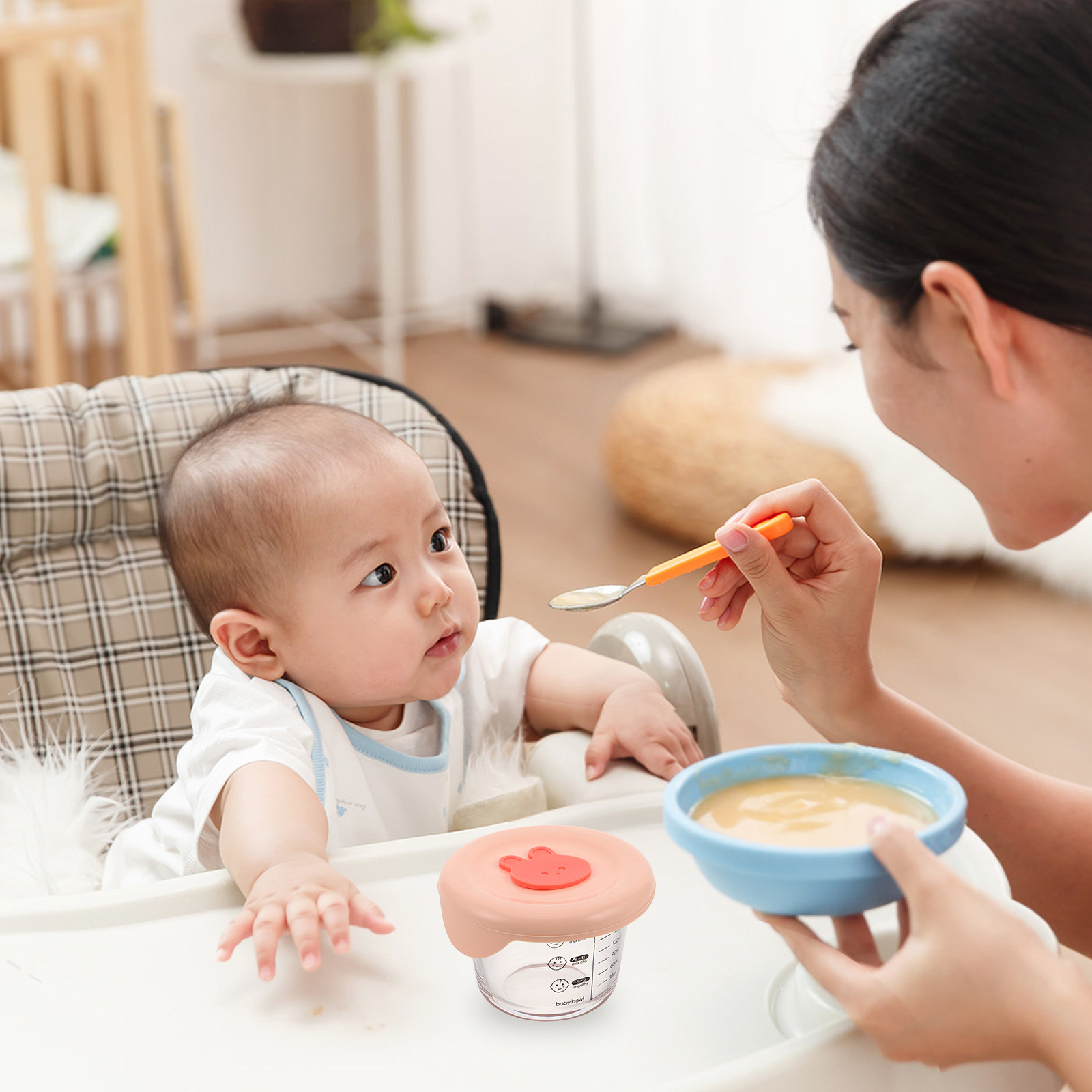 ภาชนะเก็บอาหารเด็ก 2 ชิ้น ขนาด - Baby Food Glass บทวิจารณ์และราคา