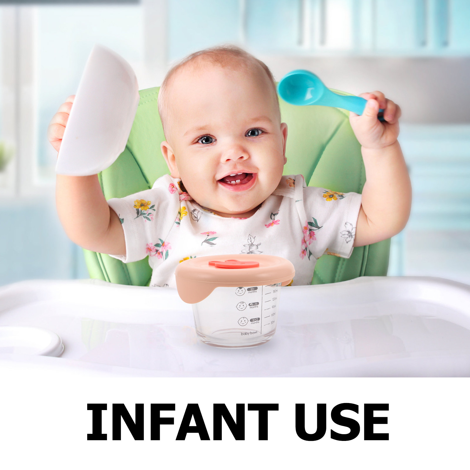 ภาชนะเก็บอาหารเด็ก 2 ชิ้น ขนาด - Baby Food Glass บทวิจารณ์และราคา