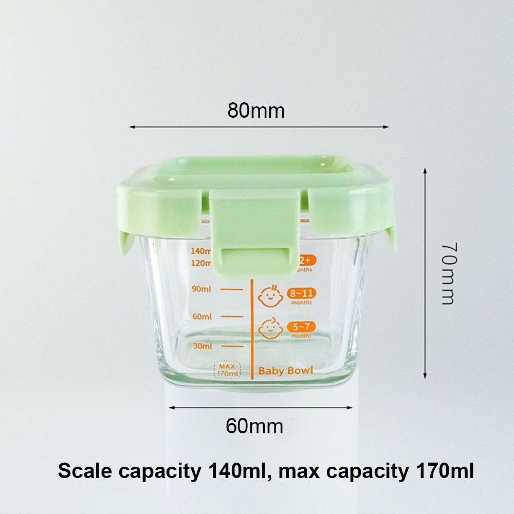 กล่องเก็บอาหารใหม่ 170 มล. ใช้ - Baby Food Glass บทวิจารณ์และราคา