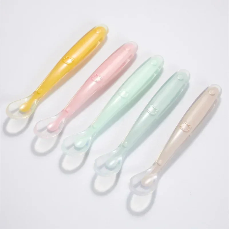 ช้อนเด็กซิลิโคนอ่อนนุ่มเด็กวัย - Baby Food Utensil บทวิจารณ์และราคา