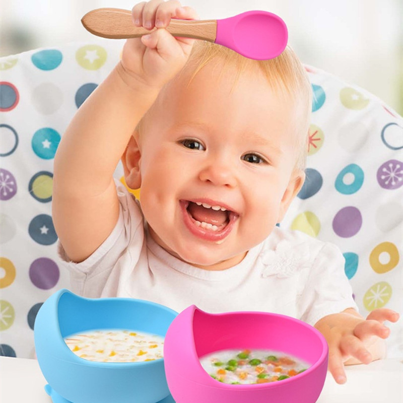2 ชิ้น/เซ็ตเด็กซิลิโคนช้อนส้อม - Baby Food Utensil บทวิจารณ์และราคา