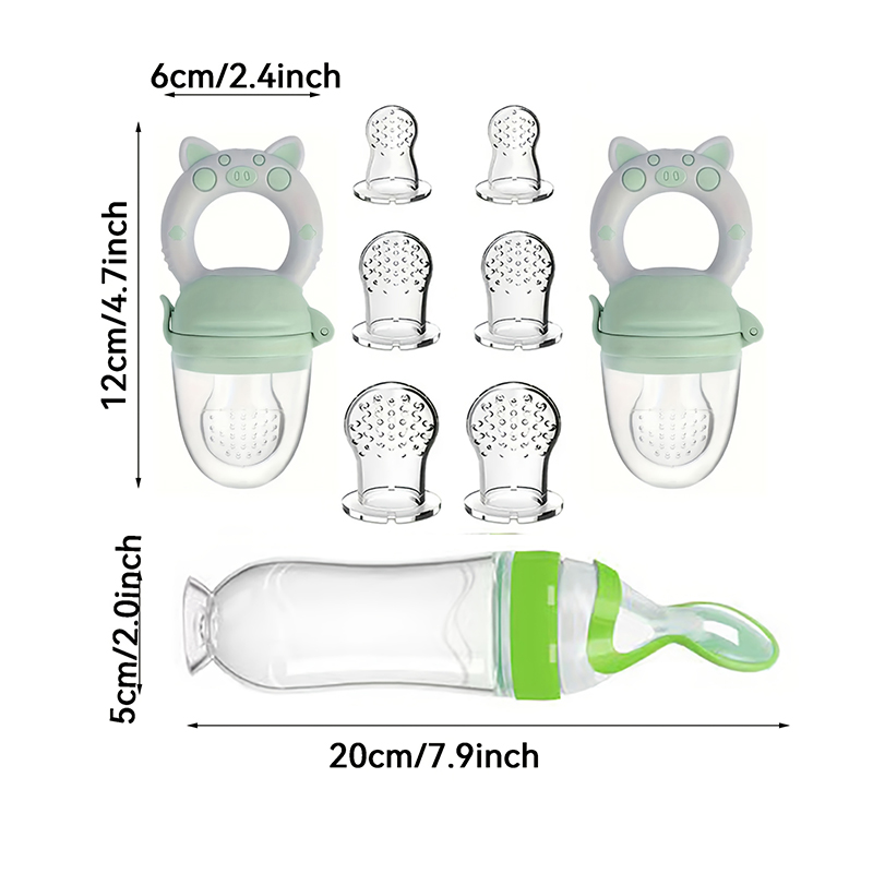 9 ชิ้นช้อนส้อม: 1 ขวดนมซิลิโคน - Baby Food Utensil บทวิจารณ์และราคา