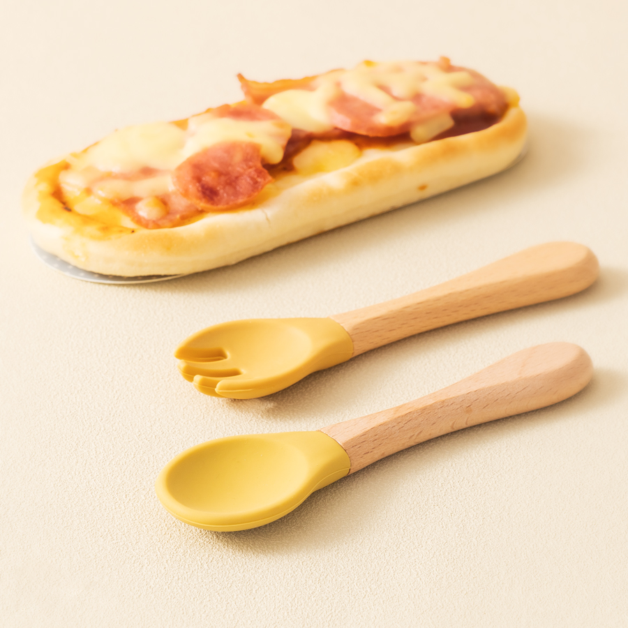 2PCS เด็กการเรียนรู้ช้อนชุดอาห - Baby Food Utensil บทวิจารณ์และราคา