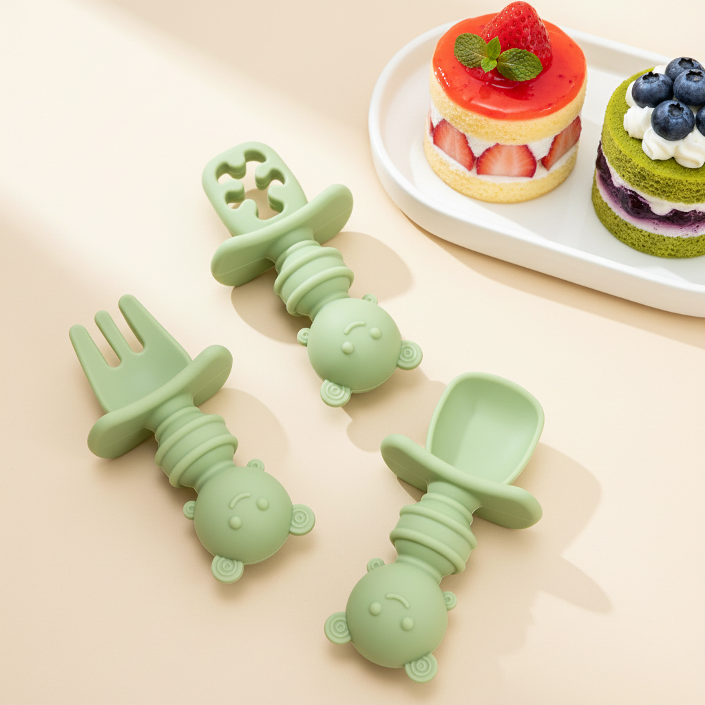 ชุดช้อนและส้อมสำหรับป้อนนมเด็ก - Baby Food Utensil บทวิจารณ์และราคา